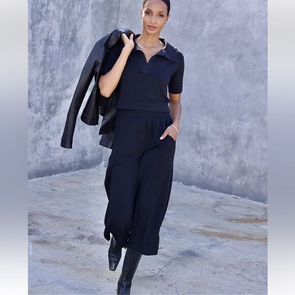 Bleusalt The Culottes made in USA pants in navy blue - Picture 1 of 13